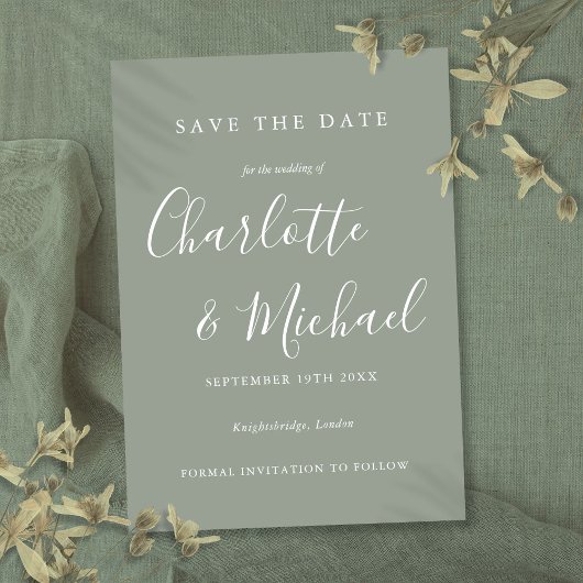 Elegante moderne Schrift Save The Date