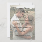 elegante moderne Schrift voll verblassten Foto Hoc Einladung (Vorderseite)