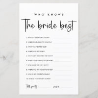Elegante moderne Schrift | Wer kennt die Braut am
