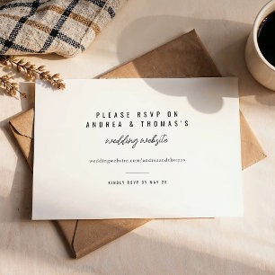 Elegante moderne Schriftart RSVP Hochzeit Karte