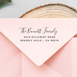 Elegante moderne Schriftfamilienname Rücksendeadre Permastempel