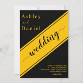 Elegante moderne Schwarz-Gold Delikatessen Einladung (Vorderseite)