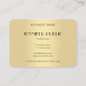 Elegante moderne Schwarz-Gold-Monogramm-Vorlage Visitenkarte (Rückseite)