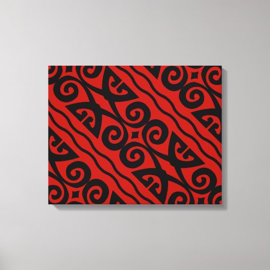 Elegante Moderne Schwarz-Rote Leinwand Kunst, Dich (Vorderseite)