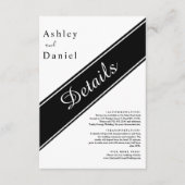 Elegante, moderne Schwarz-Weiß-Delikatesse Begleitkarte (Vorderseite)