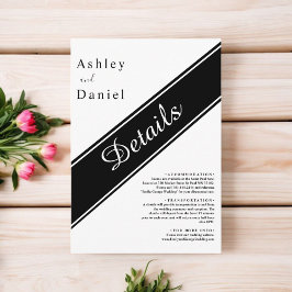 Elegante, moderne Schwarz-Weiß-Delikatesse Begleitkarte