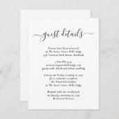 Elegante moderne Schwarz-Weiß-Einschließkarte Begleitkarte (Vorne/Hinten)