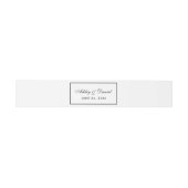 Elegante Moderne Schwarz-Weiß-Hochzeit Einladungsbanderole (Flach)