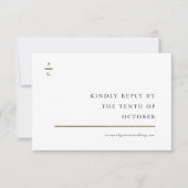 Elegante moderne Schwarz-Weiß-Hochzeitsseite RSVP Karte (Vorderseite)