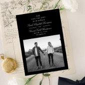 Elegante moderne Schwarz-Weiß-Klassik Save The Date