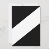 Elegante moderne, schwarz-weiß-stilvolle Babydusch Einladung (Rückseite)