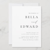 Elegante Moderne Schwarz-weiße Minimalistische Hoc Einladung (Vorderseite)