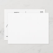 Elegante Moderne Schwarz-weiße UAWG Postkarte (Vorne/Hinten)