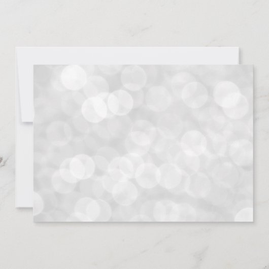 Elegante Moderne Schwarz-weiße Weihnachtsfeier Einladung (Rückseite)