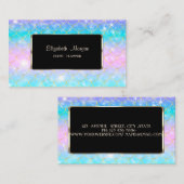 Elegante, moderne, schwarze Bilderrahmen Visitenkarte (Vorne/Hinten)