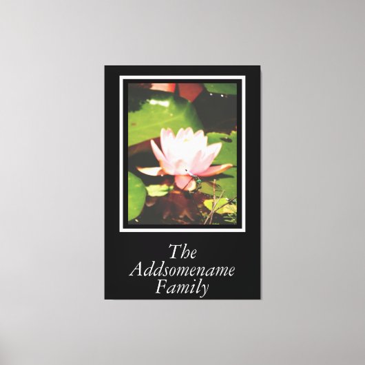 Elegante, moderne Schwarze Fotos, Blumenschrift Leinwanddruck (Vorderseite)