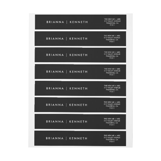 Elegante Moderne Schwarze Hochzeit (Bogen)