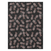 elegante moderne schwarze MarmorRosengoldananas Tischdecke (Vorderseite)