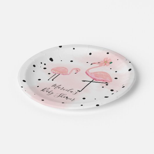 Elegante moderne schwarze u. rosa pappteller (Schrägansicht)