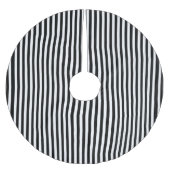 Elegante moderne Schwarzweiss-Streifen Polyester Weihnachtsbaumdecke (Vorderseite)