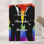 Elegante moderne schwule Hochzeit Regenbogen Foto Programm