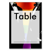 Elegante moderne schwule Hochzeit Regenbogen Tischnummer (Rückseite)