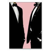 Elegante moderne schwule Hochzeit Regenbogen Tischnummer (Rückseite)