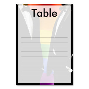 Elegante moderne schwule Hochzeits-Regenbogen-Gäst Tischnummer
