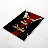 Elegante moderne schwule Männer Hochzeit Gold Folieneinladung (Gedreht)