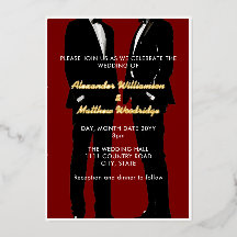 Elegante moderne schwule Männer Hochzeit Gold