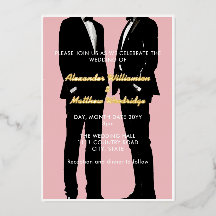 Elegante moderne schwule Männer Hochzeit Gold