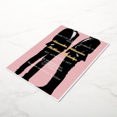 Elegante moderne schwule Männer Hochzeit Gold Folieneinladung (Gedreht)