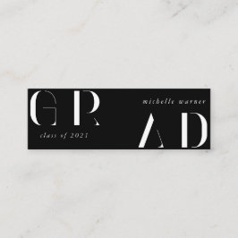 elegante, moderne Script-Abschluss-Namenskarte Mini Visitenkarte