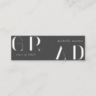 elegante, moderne Script-Abschluss-Namenskarte Mini Visitenkarte