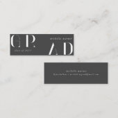 elegante, moderne Script-Abschluss-Namenskarte Mini Visitenkarte (Vorne/Hinten)