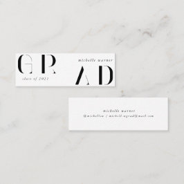 elegante, moderne Script-Abschluss-Namenskarte Mini Visitenkarte