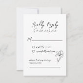 Elegante moderne Script-Antwort-Karte RSVP Karte (Vorderseite)