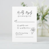 Elegante moderne Script-Antwort-Karte RSVP Karte (Stehend Vorderseite)