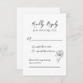Elegante moderne Script-Antwort-Karte RSVP Karte (Vorne/Hinten)