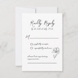 Elegante moderne Script-Antwort-Karte RSVP Karte