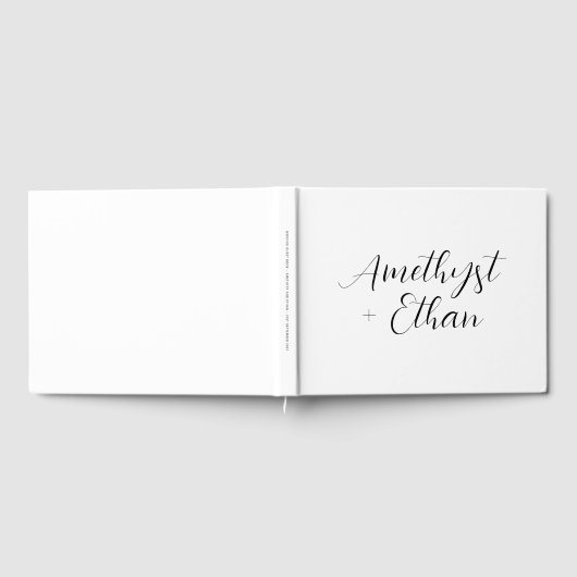Elegante moderne Script Bride & Groom Wedding Gästebuch (Voll)
