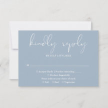 Elegante moderne Script Dusty Blue Wedding