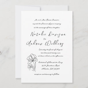 Elegante, moderne Script-Hochzeit Einladung