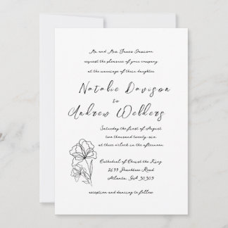 Elegante, moderne Script-Hochzeit Einladung