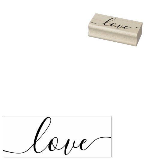 Elegante Moderne Script-Liebe Gummistempel (Stempel)