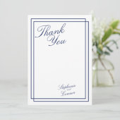 Elegante moderne Script Minimalistic Vielen Dank Einladung (Stehend Vorderseite)