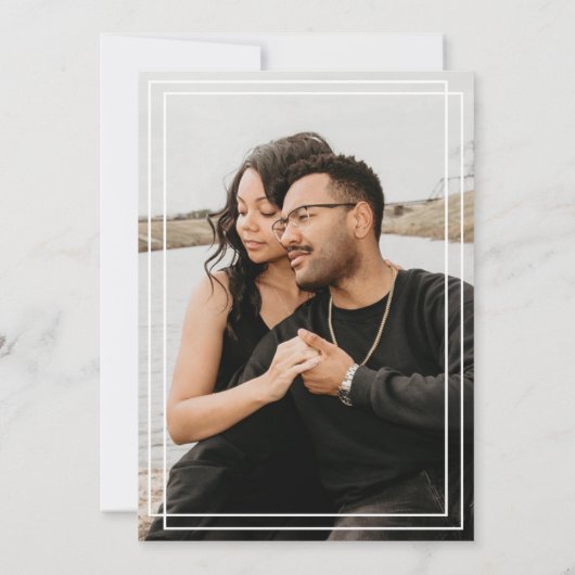 Elegante moderne Script Minimalistic Vielen Dank Einladung (Rückseite)