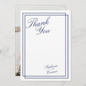 Elegante moderne Script Minimalistic Vielen Dank Einladung (Vorne/Hinten)