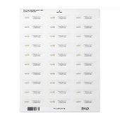 Elegante moderne Script Monogram Gold-Rücksendeadr (Vorne)