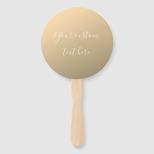 Elegante moderne Script Monogram oder Word | Golde Fächer (Rückseite)